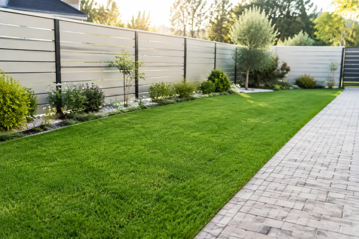 Nettoyer une allée de jardin et les abords de la pelouse