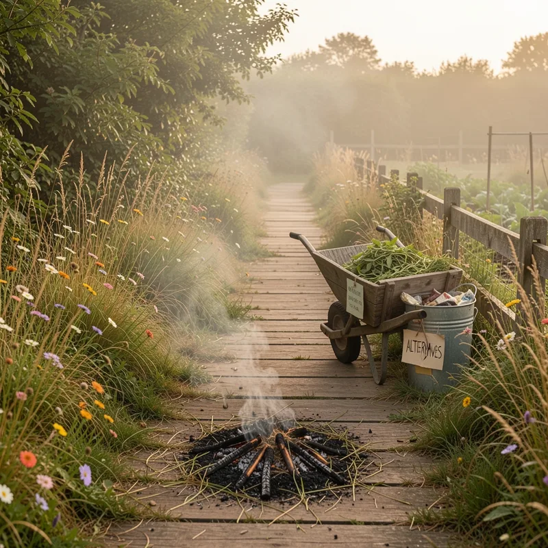 Brûler des herbes dans son jardin : légalité, risques et alternatives en 2026