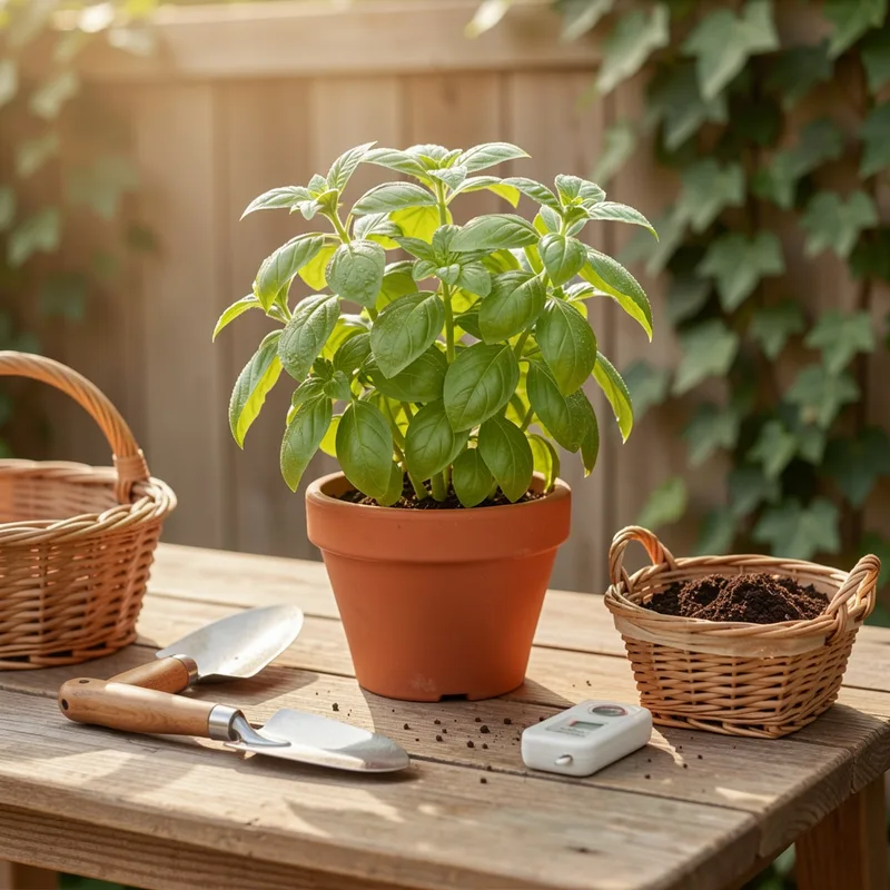 Basilic en pot à l'extérieur : guide complet pour une récolte abondante