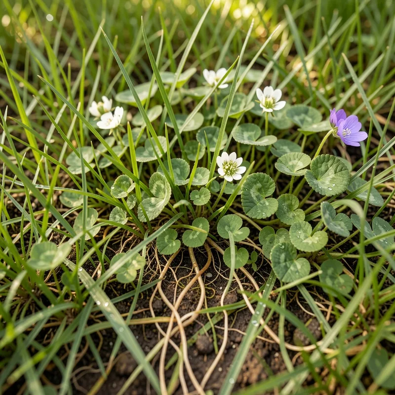 Mauvaises herbes rampantes dans le gazon : identification et solutions efficaces