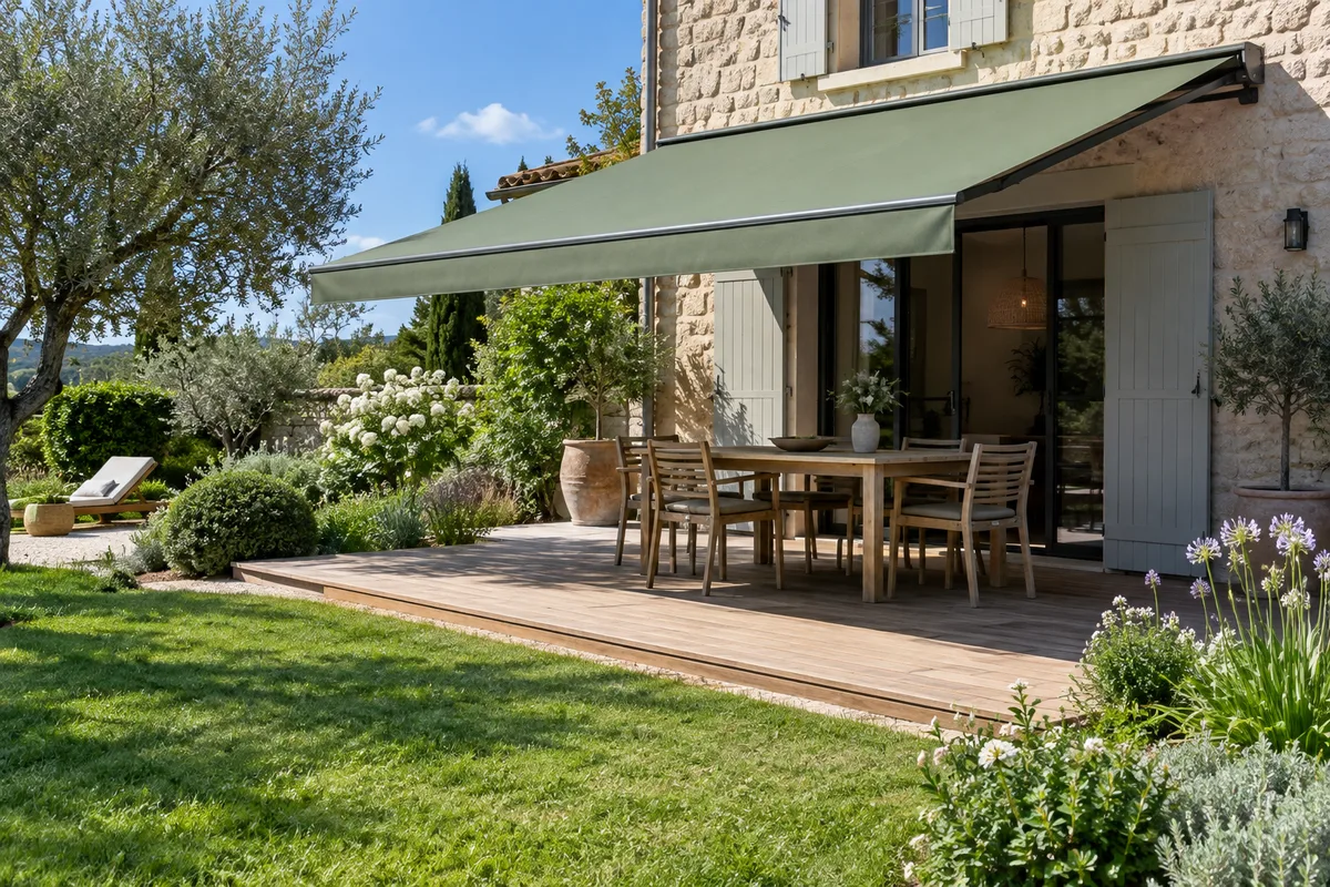 Store banne au jardin : placer, choisir et entretenir